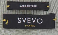 $600 Svevo Parma Light Green Cotton Crewneck Sweater - (SV4252411) - Parent