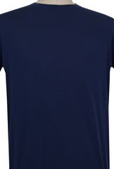 $600 Svevo Parma Navy Blue Cotton Crewneck Sweater - (SV4252412) - Parent