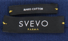 $600 Svevo Parma Navy Blue Cotton Crewneck Sweater - (SV4252412) - Parent