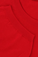 $600 Svevo Parma Red Cotton Crewneck Sweater - (SV4252410) - Parent