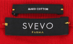 $600 Svevo Parma Red Cotton Crewneck Sweater - (SV4252410) - Parent
