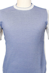 Svevo Parma Blue Cotton Blend Crewneck Sweater - (SV39232) - Parent