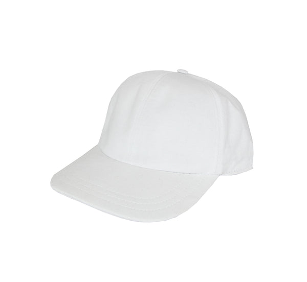 $200 Svevo Parma White Solid Cotton Baseball Cap - (SV78261) - Parent