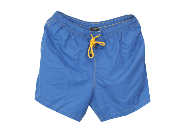 $275 Svevo Parma Blue Solid Swim Shorts - Slim - (SV73242) - Parent