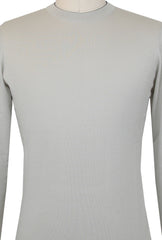 $625 Svevo Parma Light Gray Cotton Crewneck Sweater - (SV215252) - Parent