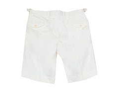 $400 Valentini Sartoria White Solid Shorts - - (VS610252) - Parent