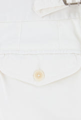 $400 Valentini Sartoria White Solid Shorts - - (VS610252) - Parent