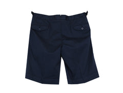 $400 Valentini Sartoria Navy Blue Solid Shorts - - (VS610251) - Parent