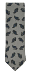 Cesare Attolini Gray Paisley Tie - 3.25" x 59" - (CATIEX215)
