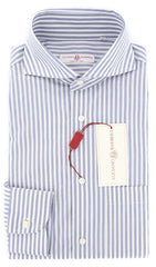 Luciano Barbera Blue Striped Shirt - Slim - M/M - (105329/72214/175)