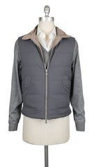 Brunello Cucinelli Beige Suede Reversible Jacket Puffer Vest - (622) - Parent