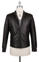 Brunello Cucinelli Dark Brown Leather Windbreaker - 40/50 - (BC929175)