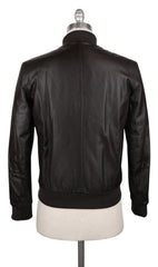Brunello Cucinelli Dark Brown Leather Windbreaker - (BC929175) - Parent