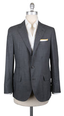 Brunello Cucinelli Dark Gray Cashmere Solid Sportcoat - 38/48 - (BC103173)
