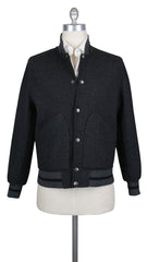 Brunello Cucinelli Navy Blue Wool Reversible Bomber Jacket - (612) - Parent