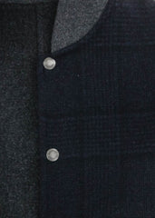 Brunello Cucinelli Navy Blue Wool Reversible Bomber Jacket - (612) - Parent