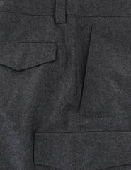 $1245 Brunello Cucinelli Charcoal Gray Melange Wool Pants - Slim - (431) - Parent