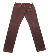 $595 Brunello Cucinelli Brown Solid Jeans - Slim -  34/50 - (BC417241)
