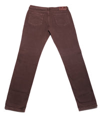 $595 Brunello Cucinelli Brown Solid Jeans - Slim - (BC417241) - Parent