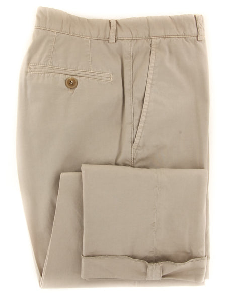 Brunello Cucinelli Beige Solid Pants - Slim - (BCL0050M78WC163) - Parent