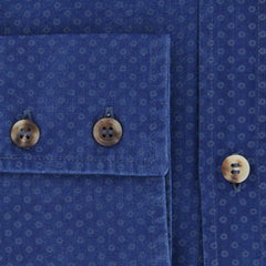 Brunello Cucinelli Blue Polka Dot Shirt - Slim - (MG451718C49) - Parent