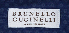 Brunello Cucinelli Blue Polka Dot Shirt - Slim - (MG451718C49) - Parent