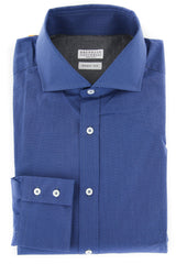 Brunello Cucinelli Blue Polka Dot Shirt - Full - M/M - (MG6728C17)