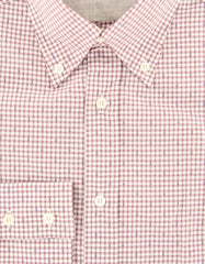 Brunello Cucinelli Burgundy Red Micro-Check Shirt Full (MGBURGC37) - Parent