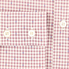 Brunello Cucinelli Burgundy Red Micro-Check Shirt Full (MGBURGC37) - Parent