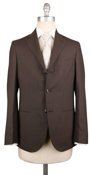 Barba Napoli Brown Wool Solid Suit - (BNSUIT230B15) - Parent