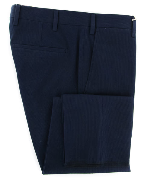 Barba Napoli Navy Blue Solid Pants - Extra Slim - (BA377040202R6) - Parent