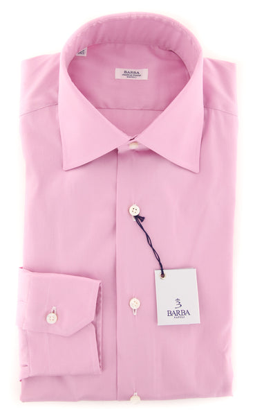 Barba Napoli Pink Solid Shirt - Slim - (BN220008U10) - Parent