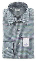 Barba Napoli Green Check Shirt - Slim - 14.5/37 - (BNMD22000000111)
