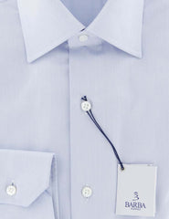Barba Napoli Light Blue Soild Cotton Shirt - Slim - (803) - Parent