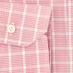 Barba Napoli Red Check Shirt - Slim - (215634U10T) - Parent