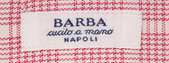 Barba Napoli Red Check Shirt - Slim - (215634U10T) - Parent
