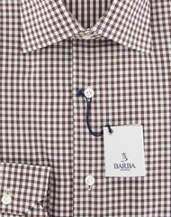 Barba Napoli Brown Check Shirt - Slim - (BNMD203WU10T) - Parent