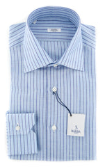 Barba Napoli Light Blue Shirt - Slim - 14.5/37 - (D22421407UU10T)