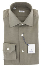 Barba Napoli Brown Solid Cotton Shirt - Slim - (804)