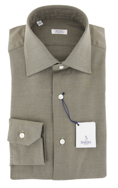 Barba Napoli Brown Solid Cotton Shirt - Slim - (804) - Parent