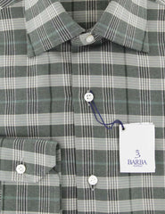 Barba Napoli Green Plaid Cotton Shirt - Slim - (805) - Parent