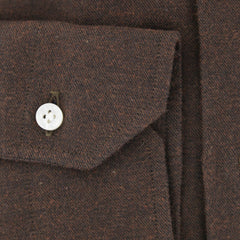 Barba Napoli Brown Solid Cotton Shirt - Slim - (851) - Parent