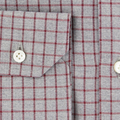 Barba Napoli Gray Striped Cotton Shirt - Slim - (818) - Parent