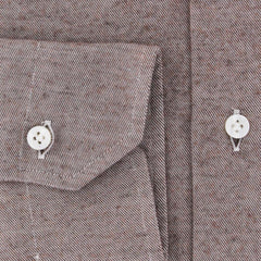 Barba Napoli Brown Solid Cotton Shirt - Slim - (814) - Parent