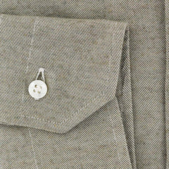 Barba Napoli Gray Solid Cotton Shirt - Slim - (815) - Parent