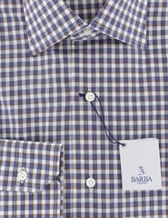 Barba Napoli White Check Cotton Shirt - Slim - (856) - Parent