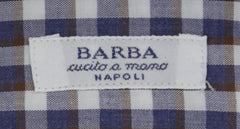 Barba Napoli White Check Cotton Shirt - Slim - (856) - Parent