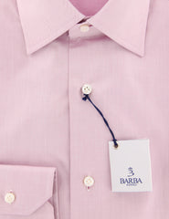 Barba Napoli Pink Solid Shirt - Slim - (391411U10T) - Parent