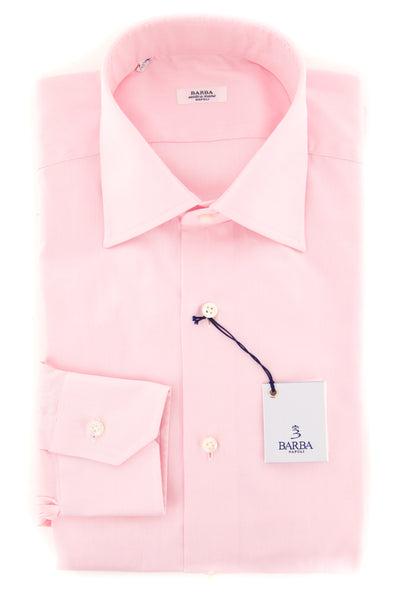 Barba Napoli Pink Solid Shirt - Slim - (428219U10T) - Parent
