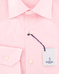 Barba Napoli Pink Solid Shirt - Slim - (428219U10T) - Parent